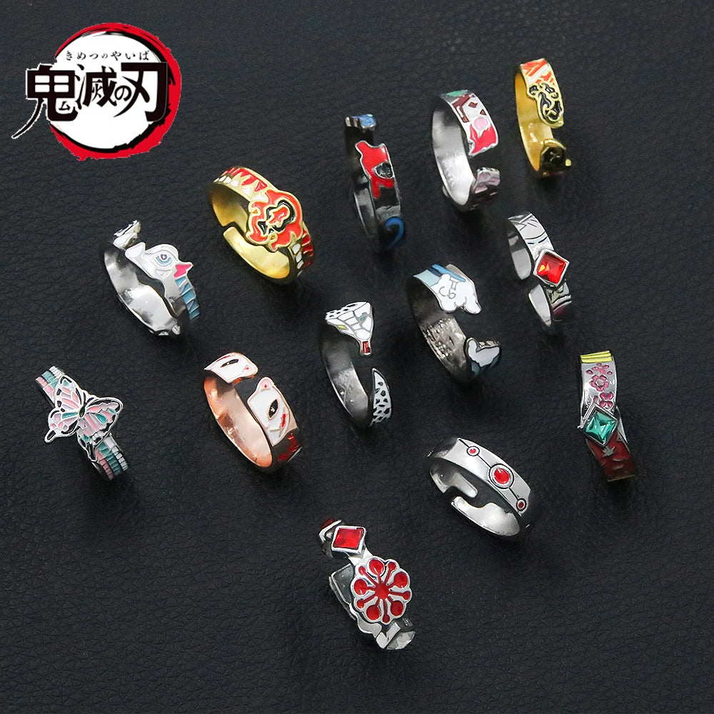 Demon Slayer Cosplay Ring – Adjustable Kimetsu no Yaiba Anime Accessory