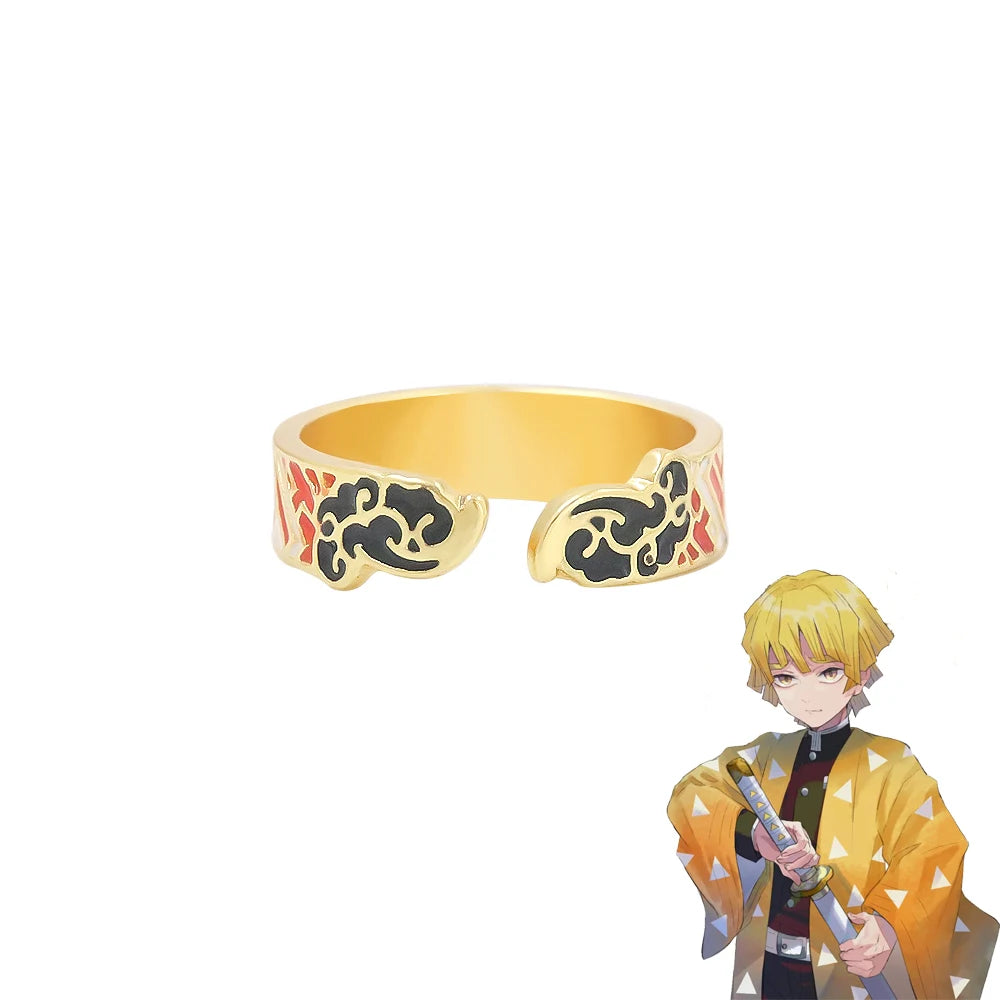 Demon Slayer Cosplay Ring – Adjustable Kimetsu no Yaiba Anime Accessory