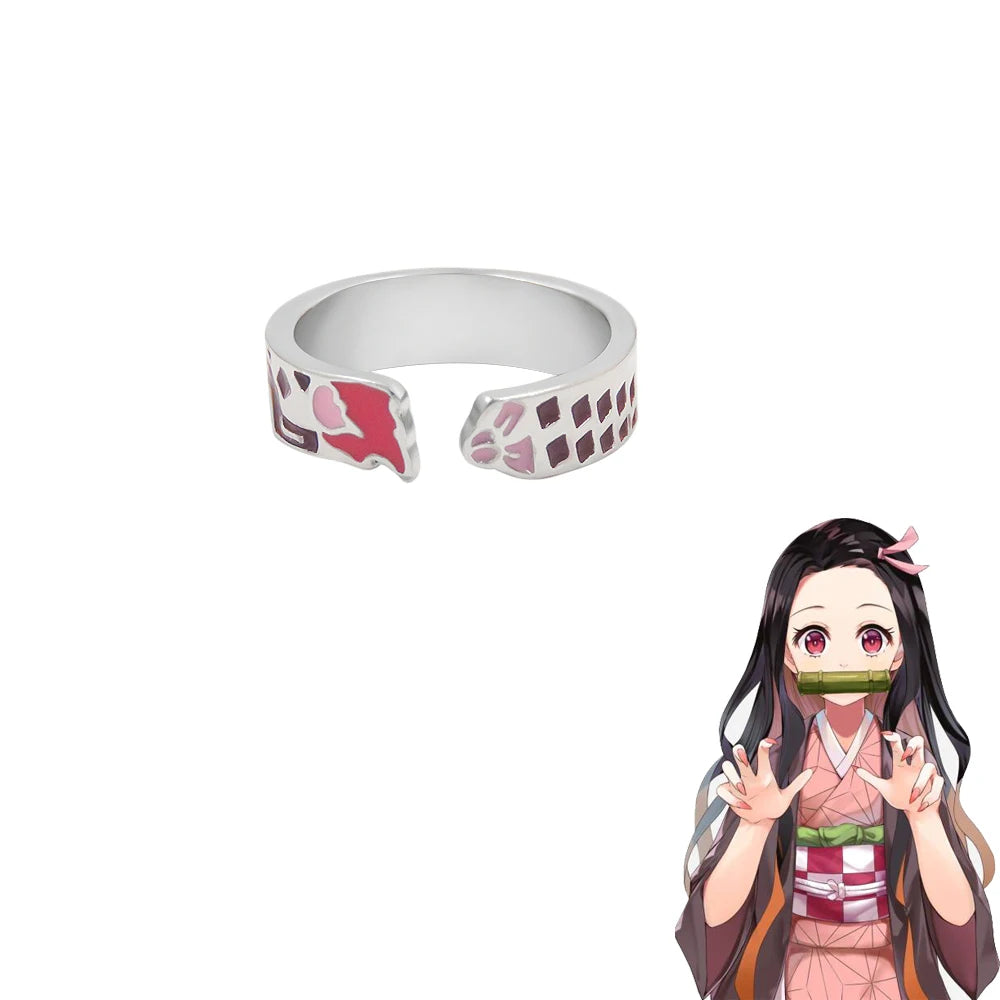Demon Slayer Cosplay Ring – Adjustable Kimetsu no Yaiba Anime Accessory